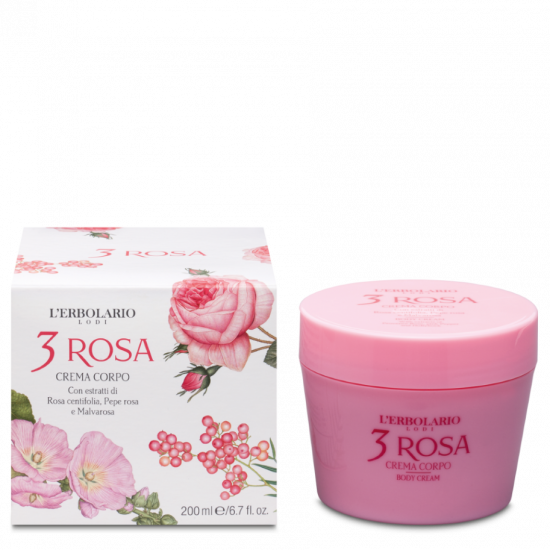3 Rózsa illatú hidratáló testápoló krém